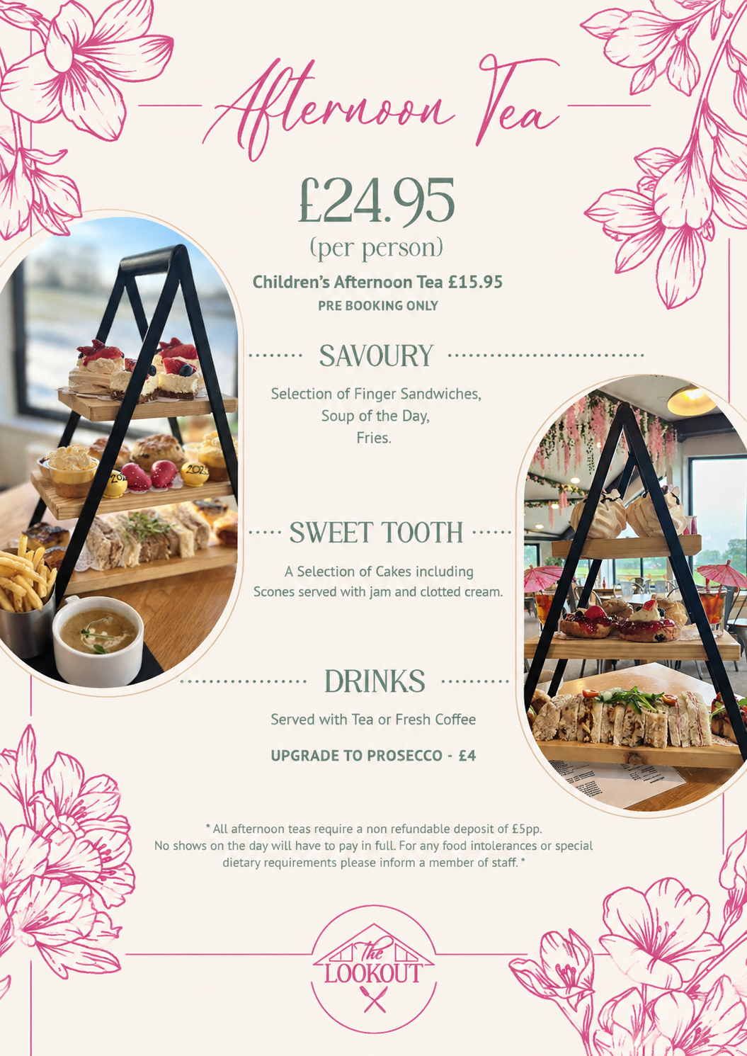 The Lookout Afternoon Tea Menu